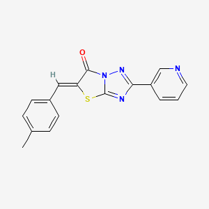 (5Z)-5-(4-methylbenzylidene)-2-pyridin-3-yl[1,3]thiazolo[3,2-b][1,2,4]triazol-6(5H)-one