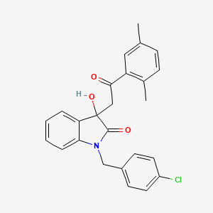 1-(4-chlorobenzyl)-3-[2-(2,5-dimethylphenyl)-2-oxoethyl]-3-hydroxy-1,3-dihydro-2H-indol-2-one