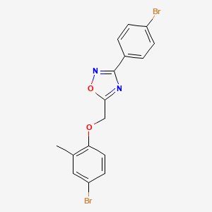 5-[(4-Bromo-2-methylphenoxy)methyl]-3-(4-bromophenyl)-1,2,4-oxadiazole