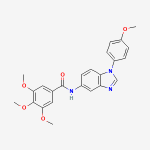 3,4,5-trimethoxy-N-[1-(4-methoxyphenyl)-1H-benzimidazol-5-yl]benzamide