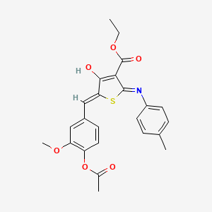 ethyl (5Z)-5-[4-(acetyloxy)-3-methoxybenzylidene]-2-[(4-methylphenyl)amino]-4-oxo-4,5-dihydrothiophene-3-carboxylate