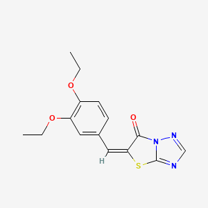 (5E)-5-(3,4-diethoxybenzylidene)[1,3]thiazolo[3,2-b][1,2,4]triazol-6(5H)-one