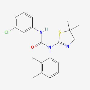 molecular formula C20H22ClN3OS B11606548 3-(3-Chlorophenyl)-1-(5,5-dimethyl-4,5-dihydro-1,3-thiazol-2-yl)-1-(2,3-dimethylphenyl)urea 