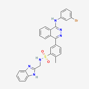 N-(1H-benzimidazol-2-ylmethyl)-5-{4-[(3-bromophenyl)amino]phthalazin-1-yl}-2-methylbenzenesulfonamide