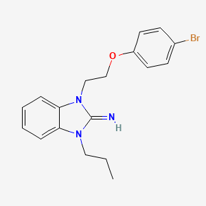 1-[2-(4-bromophenoxy)ethyl]-3-propyl-1,3-dihydro-2H-benzimidazol-2-imine