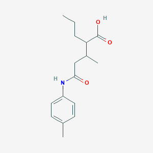 3-Methyl-5-[(4-methylphenyl)amino]-5-oxo-2-propylpentanoic acid