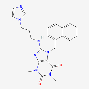 8-{[3-(1H-imidazol-1-yl)propyl]amino}-1,3-dimethyl-7-(1-naphthylmethyl)-3,7-dihydro-1H-purine-2,6-dione