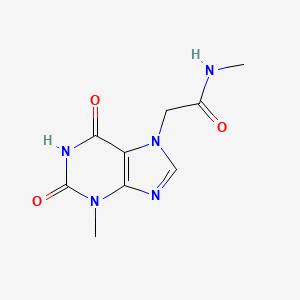 molecular formula C9H11N5O3 B11606680 N-methyl-2-(3-methyl-2,6-dioxo-2,3,6,7-tetrahydro-1H-purin-7-yl)acetamide 