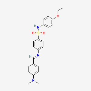 molecular formula C23H25N3O3S B11606681 4-({(E)-[4-(dimethylamino)phenyl]methylidene}amino)-N-(4-ethoxyphenyl)benzenesulfonamide 