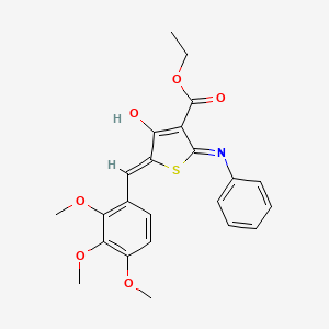 ethyl (5Z)-4-oxo-2-(phenylamino)-5-(2,3,4-trimethoxybenzylidene)-4,5-dihydrothiophene-3-carboxylate