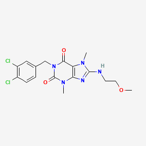 1-(3,4-dichlorobenzyl)-8-[(2-methoxyethyl)amino]-3,7-dimethyl-3,7-dihydro-1H-purine-2,6-dione