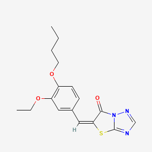 (5E)-5-(4-butoxy-3-ethoxybenzylidene)[1,3]thiazolo[3,2-b][1,2,4]triazol-6(5H)-one