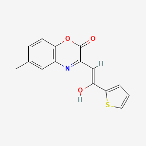 (3E)-6-methyl-3-[2-oxo-2-(thiophen-2-yl)ethylidene]-3,4-dihydro-2H-1,4-benzoxazin-2-one