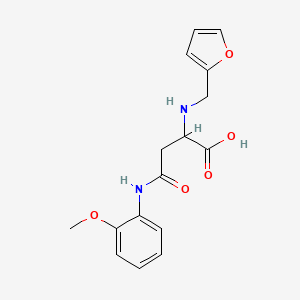 molecular formula C16H18N2O5 B11606781 N~2~-(furan-2-ylmethyl)-N-(2-methoxyphenyl)asparagine 