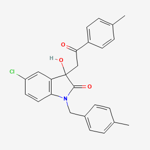 5-chloro-3-hydroxy-1-(4-methylbenzyl)-3-[2-(4-methylphenyl)-2-oxoethyl]-1,3-dihydro-2H-indol-2-one