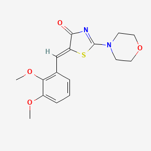 molecular formula C16H18N2O4S B11606789 (5Z)-5-(2,3-dimethoxybenzylidene)-2-(morpholin-4-yl)-1,3-thiazol-4(5H)-one 