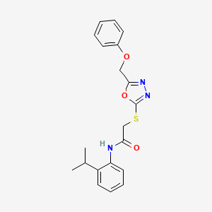 2-{[5-(phenoxymethyl)-1,3,4-oxadiazol-2-yl]sulfanyl}-N-[2-(propan-2-yl)phenyl]acetamide