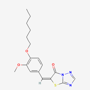 (5E)-5-[4-(hexyloxy)-3-methoxybenzylidene][1,3]thiazolo[3,2-b][1,2,4]triazol-6(5H)-one