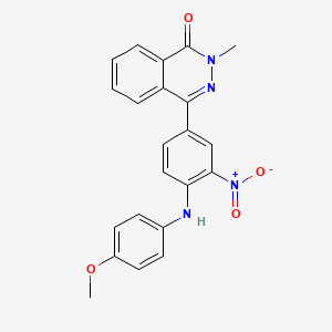 molecular formula C22H18N4O4 B11606813 4-{4-[(4-methoxyphenyl)amino]-3-nitrophenyl}-2-methylphthalazin-1(2H)-one 