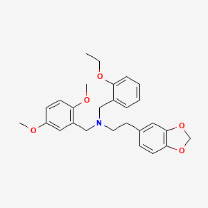 2-(1,3-benzodioxol-5-yl)-N-(2,5-dimethoxybenzyl)-N-(2-ethoxybenzyl)ethanamine