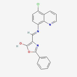 (4Z)-4-{[(5-chloroquinolin-8-yl)amino]methylidene}-2-phenyl-1,3-oxazol-5(4H)-one