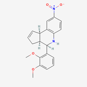 molecular formula C20H20N2O4 B11606932 (3aS,4R,9bR)-4-(2,3-dimethoxyphenyl)-8-nitro-3a,4,5,9b-tetrahydro-3H-cyclopenta[c]quinoline 