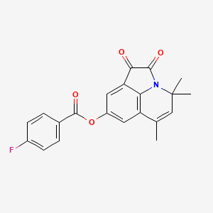 4,4,6-trimethyl-1,2-dioxo-1,2-dihydro-4H-pyrrolo[3,2,1-ij]quinolin-8-yl 4-fluorobenzoate