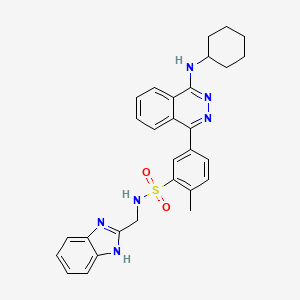 molecular formula C29H30N6O2S B11606942 N-(1H-benzimidazol-2-ylmethyl)-5-[4-(cyclohexylamino)phthalazin-1-yl]-2-methylbenzenesulfonamide 