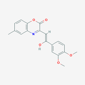 molecular formula C19H17NO5 B11606960 (3E)-3-[2-(3,4-dimethoxyphenyl)-2-oxoethylidene]-6-methyl-3,4-dihydro-2H-1,4-benzoxazin-2-one 