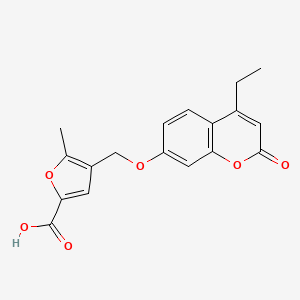 4-{[(4-ethyl-2-oxo-2H-chromen-7-yl)oxy]methyl}-5-methyl-2-furoic acid