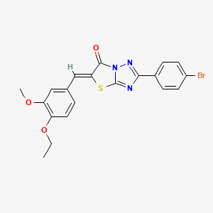 (5Z)-2-(4-bromophenyl)-5-(4-ethoxy-3-methoxybenzylidene)[1,3]thiazolo[3,2-b][1,2,4]triazol-6(5H)-one