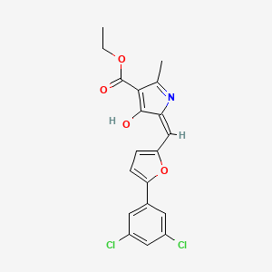 ethyl (5E)-5-{[5-(3,5-dichlorophenyl)furan-2-yl]methylidene}-2-methyl-4-oxo-4,5-dihydro-1H-pyrrole-3-carboxylate