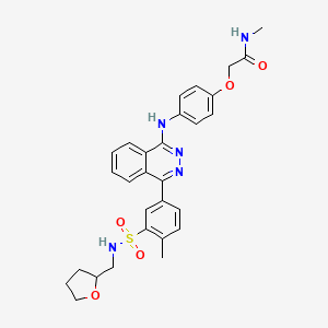 N-methyl-2-{4-[(4-{4-methyl-3-[(tetrahydrofuran-2-ylmethyl)sulfamoyl]phenyl}phthalazin-1-yl)amino]phenoxy}acetamide