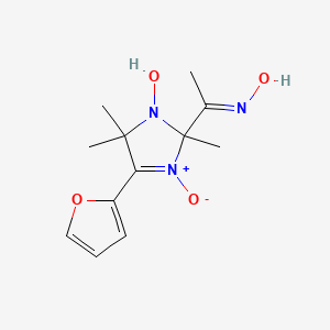 4-(furan-2-yl)-2-[(1E)-N-hydroxyethanimidoyl]-2,5,5-trimethyl-2,5-dihydro-1H-imidazol-1-ol 3-oxide