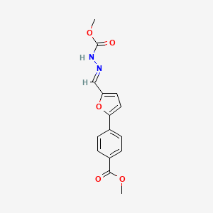 methyl (2E)-2-({5-[4-(methoxycarbonyl)phenyl]furan-2-yl}methylidene)hydrazinecarboxylate