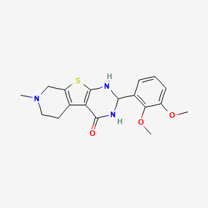 molecular formula C18H21N3O3S B11607189 5-(2,3-dimethoxyphenyl)-11-methyl-8-thia-4,6,11-triazatricyclo[7.4.0.02,7]trideca-1(9),2(7)-dien-3-one 