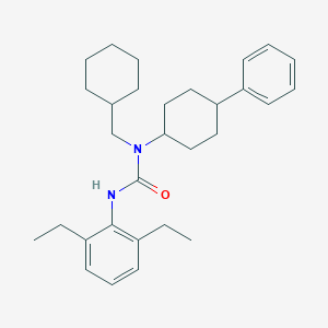 B116072 trans-N-(2,6-Diethylphenyl)-N'-cyclohexylmethyl-N'-(4-phenylcyclohexyl)urea CAS No. 145410-51-1