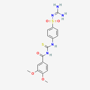 N-{[4-(carbamimidoylsulfamoyl)phenyl]carbamothioyl}-3,4-dimethoxybenzamide