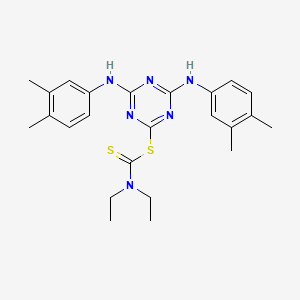 4,6-Bis[(3,4-dimethylphenyl)amino]-1,3,5-triazin-2-yl diethylcarbamodithioate