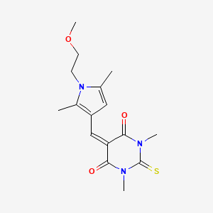 5-{[1-(2-methoxyethyl)-2,5-dimethyl-1H-pyrrol-3-yl]methylidene}-1,3-dimethyl-2-thioxodihydropyrimidine-4,6(1H,5H)-dione