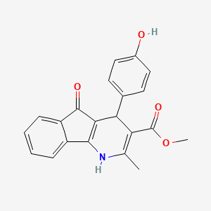 methyl 4-(4-hydroxyphenyl)-2-methyl-5-oxo-4,5-dihydro-1H-indeno[1,2-b]pyridine-3-carboxylate