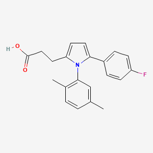 molecular formula C21H20FNO2 B11607244 3-[1-(2,5-dimethylphenyl)-5-(4-fluorophenyl)pyrrol-2-yl]propanoic Acid 