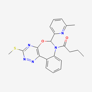 1-[6-(6-methylpyridin-2-yl)-3-(methylsulfanyl)[1,2,4]triazino[5,6-d][3,1]benzoxazepin-7(6H)-yl]butan-1-one