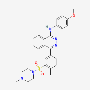 N-(4-methoxyphenyl)-4-{4-methyl-3-[(4-methylpiperazin-1-yl)sulfonyl]phenyl}phthalazin-1-amine