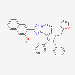 3-[7-(2-furylmethyl)-8,9-diphenyl-7H-pyrrolo[3,2-e][1,2,4]triazolo[1,5-c]pyrimidin-2-yl]-2-naphthol