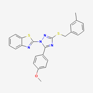 2-{5-(4-methoxyphenyl)-3-[(3-methylbenzyl)sulfanyl]-1H-1,2,4-triazol-1-yl}-1,3-benzothiazole