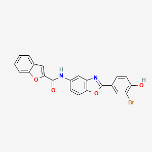 N-[2-(3-bromo-4-hydroxyphenyl)-1,3-benzoxazol-5-yl]-1-benzofuran-2-carboxamide