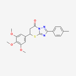 2-(4-methylphenyl)-5-(3,4,5-trimethoxyphenyl)-5,6-dihydro-7H-[1,2,4]triazolo[5,1-b][1,3]thiazin-7-one