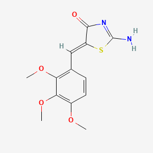 molecular formula C13H14N2O4S B11607392 (5Z)-2-imino-5-(2,3,4-trimethoxybenzylidene)-1,3-thiazolidin-4-one 