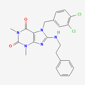 7-(3,4-dichlorobenzyl)-1,3-dimethyl-8-[(2-phenylethyl)amino]-3,7-dihydro-1H-purine-2,6-dione